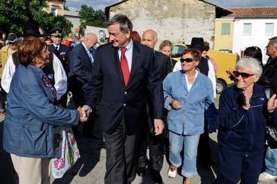 Predsednik republike dr. Danilo Türk se je udeležil osrednje slovesnosti ob spominskem dnevu Občine Hrpelje-Kozina (foto: Nebojša Tejić/STA)