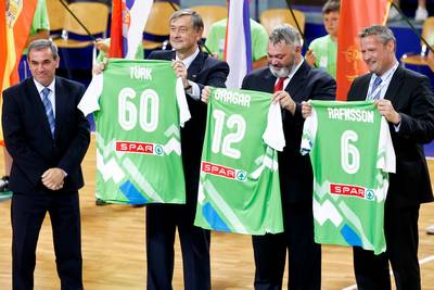 Predsednik republike dr. Danilo Türk je odprl Evropsko prvenstvo 2012 v košarki za mlajše člane (U20) divizije A (foto: Stanko Gruden/STA)