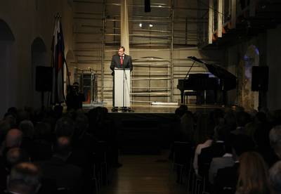 Predsednik republike dr. Danilo Türk se je udeležil slovesnosti ob 50. obletnici delovanja Fakultete za šport Univerze v Ljubljani (foto: Nebojša Tejić/STA)