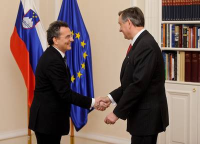Predsednik republike dr. Danilo Türk je sprejel predsednika Skupnosti sv. Egidija dr. Marca Impagliazza (foto: Nebojša Tejić/STA)