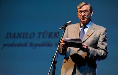 Predsednik republike dr. Danilo Türk se je udeležil slavnostne akademije ob mednarodnem dnevu gluhih in 80. obletnici organiziranega delovanja gluhih in naglušnih na Slovenskem (foto: Nebojša Tejić/STA)