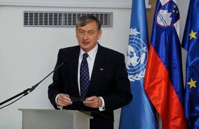 Predsednik republike dr. Danilo Türk se je udeležil simpozija ob 20. obletnici vstopa Republike Slovenije v Organizacijo združenih narodov (foto: Nebojša Tejić/STA)