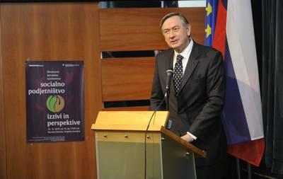 Predsednik republike dr. Danilo Türk se je udeležil strokovno tematske konference "Socialno podjetništvo - izzivi in perspektive" (foto: Nebojša Tejić/STA)