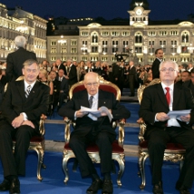 Zgodovinsko srečanje treh predsednikov v Trstu (13. julij 2010)