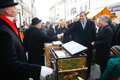 Predsednik republike dr. Danilo Türk se je ob slovenskem kulturnem prazniku udeležil prireditve Prešernov smenj (foto: Stanko Gruden/STA)