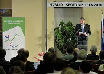 Predsednik republike dr. Danilo Türk se je udeležil prireditve Invalid športnik leta 2010 (foto: Tamino Petelinšek/STA)
