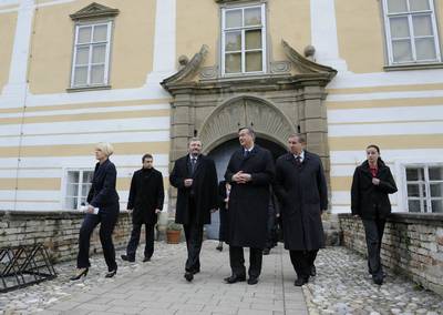 Predsednik republike dr. Danilo Türk se je srečal z županom Občine Slovenska Bistrica dr. Ivanom Žagarjem (foto: Nebojša Tejić/STA)