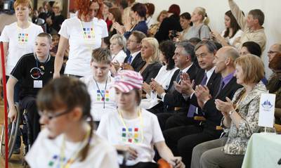 Predsednik republike dr. Danilo Türk se je udeležil odprtja 20. bolnišničnih olimpijskih iger (foto: Tina Kosec/STA)