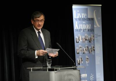 Predsednik republike dr. Danilo Türk se je udeležil zaključnega večera cikla francosko-slovenskih srečanj "Knjiga in digitalizacija" v okviru dogodka "Ljubljana - Svetovna prestolnica knjige 2010" (foto: Nebojša Tejić/STA)