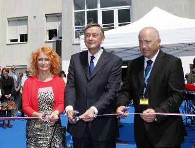 Predsednik republike dr. Danilo Türk se je udeležil slovesnega odprtja heliporta za potrebe nujne medicinske pomoči v Splošni bolnišnici Jesenice (foto: Tina Kosec/STA)