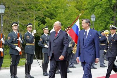 Predsednik Republike Slovenije dr. Danilo Türk je sprejel Njegovo veličanstvo norveškega kralja Haralda V. (foto: Daniel Novakovič/STA)