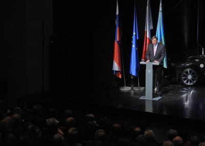 Predsednik republike dr. Danilo Türk se je udeležil slavnostne akademije ob 90. obletnici študija strojništva in 55. obletnici izhajanja strojniških publikacij v Sloveniji (foto: Tamino Petelinšek/STA)
