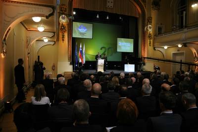 Predsednik republike dr. Danilo Türk se je udeležil slovesnosti ob 20. obletnici Olimpijskega komiteja Slovenije (foto: Nebojša Tejić/STA)