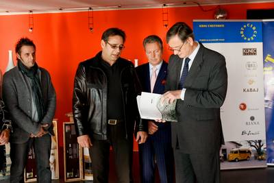 Predsednik republike dr. Danilo Türk je obiskal Domačijo Klinec, ki sodeluje v projektu Art Circle – Krog umetnosti (foto: Stanko Gruden/STA)