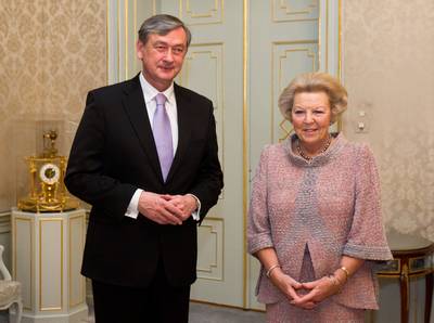 Predsednik Republike Slovenije dr. Danilo Türk se je srečal z Njenim Veličanstvom nizozemsko kraljico Beatrix (foto: Stanko Gruden/STA)