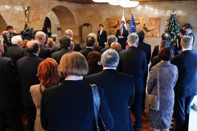 Predsednik republike dr. Danilo Türk je priredil sprejem za poslanke in poslance Državnega zbora Republike Slovenije petega mandatnega obdobja (2008–2011) (foto: Stanko Gruden/STA)