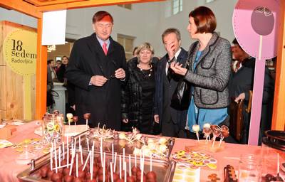 Predsednik republike dr. Danilo Türk se je udeležil prireditve Festival čokolade (foto: Nebojša Tejić/STA)