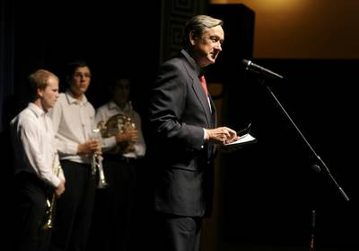 Predsednik republike dr. Danilo Türk se je udeležil slovesnega odprtja 25. Čufarjevih dnevov, festivala ljubiteljskih gledališč (foto: Nebojša Tejić/STA)