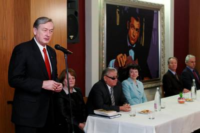 Predsednik republike dr. Danilo Türk in soproga Barbara Miklič Türk sta se udeležila 8. srečanja slepih in slabovidnih literatov Slovenije z naslovom "Biseri Savinje 2012" (foto: Daniel Novakovič/STA)