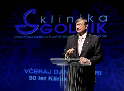 Predsednik republike dr. Danilo Türk se je udeležil slovesnosti ob 90. obletnici Univerzitetne klinike za pljučne bolezni in alergijo Golnik (foto: Daniel Novakovič/STA)