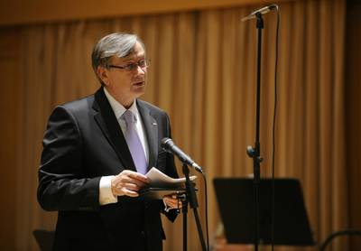 Predsednik republike dr. Danilo Türk se je udeležil slavnostne akademije ob 150. obletnici delovanja Slovenskega zdravniškega društva (foto: Nebojša Tejić/STA)