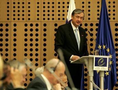 Predsednik Republike Slovenije dr. Danilo Türk se je udeležil 23. zasedanja Stalne konference ministrov za izobraževanje Sveta Evrope (foto: Tina Kosec/STA)