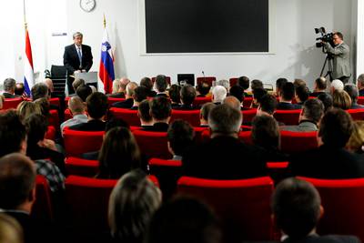 Predsednik Republike Slovenije dr. Danilo Türk se je udeležil odprtja Poslovne konference nizozemskih in slovenskih gospodarstvenikov (foto: Stanko Gruden/STA)