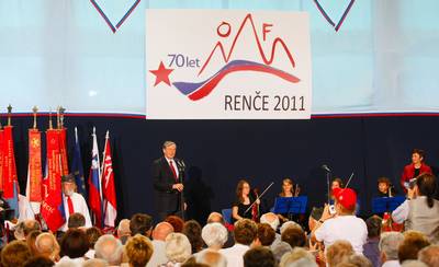 Predsednik republike dr. Danilo Türk se je udeležil slovesnosti ob 70. obletnici ustanovitve odborov Osvobodilne fronte slovenskega naroda na Goriškem in Primorskem ter 64. obletnici priključitve Primorske matični domovini (foto: Stanko Gruden/STA)