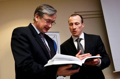 Predsednik republike dr. Danilo Türk se je udeležil slovesnosti ob izidu monografije Geologija Slovenije (foto: Stanko Gruden/STA)