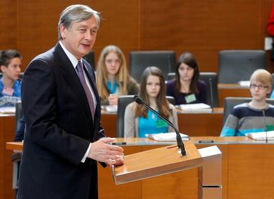 Predsednik republike dr. Danilo Türk se je udeležil zasedanja 22. nacionalnega otroškega parlamenta (foto: Stanko Gruden/STA)