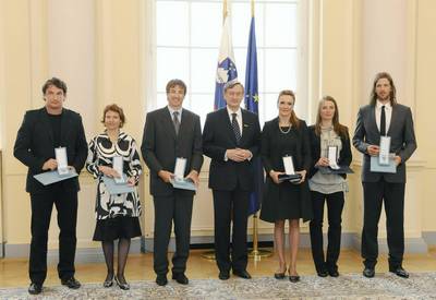 Predsednik republike dr. Danilo Türk je podelil odlikovanja Red za zasluge in Medalja za zasluge izjemnim slovenskim športnicam in športnikom (FA BOBO)
