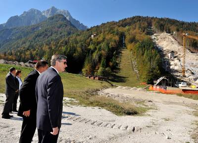 Predsednik republike dr. Danilo Türk je obiskal Nordijski center Planica (foto: Tamino Petelinšek/STA)
