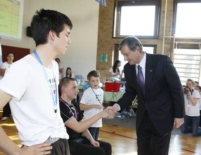Predsednik republike dr. Danilo Türk se je udeležil odprtja 20. bolnišničnih olimpijskih iger (foto: Tina Kosec/STA)