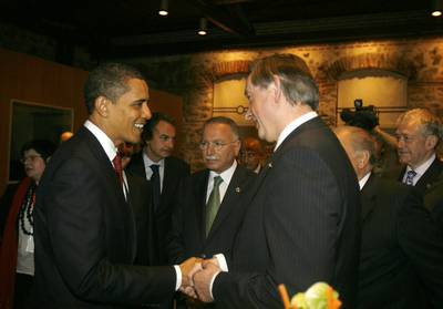Slovenski predsednik dr. Danilo Türk se je srečal z ameriškim predsednikom Barackom Obamo (FA BOBO)