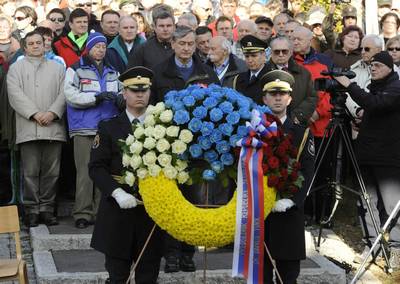 Predsednik republike dr. Danilo Türk se je udeležil 55. prireditve Po stezah partizanske Jelovice – Dražgoše 2012 v počastitev 70. obletnice dražgoške bitke (foto: Nebojša Tejić/STA)