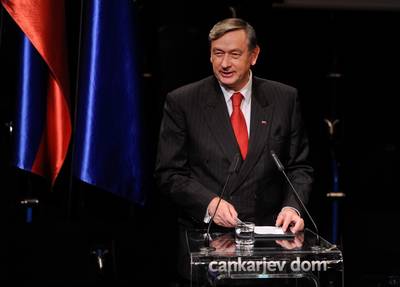 Predsednik republike dr. Danilo Türk se je udeležil slavnostne akademije ob 60. obletnici delovanja Društva oblikovalcev Slovenije (foto: Nebojša Tejić/STA)