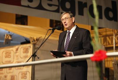 Predsednik republike dr. Danilo Türk se je udeležil slavnostnega odprtja 30. Vinske vigredi v Beli krajini (foto: Tina Kosec/STA)
