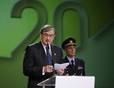Predsednik republike dr. Danilo Türk se je udeležil slovesnosti ob 20. obletnici Olimpijskega komiteja Slovenije (foto: Nebojša Tejić/STA)