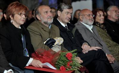 Predsednik republike dr. Danilo Türk se je udeležil slovesne podelitve mednarodne literarne nagrade Vilenica za leto 2010 (foto: Tamino Petelinšek/STA)