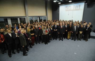 Predsednik republike dr. Danilo Türk se je udeležil Častnega shoda ob 50. obletnici Fakultete za družbene vede Univerze v Ljubljani (foto: Nebojša Tejić/STA)