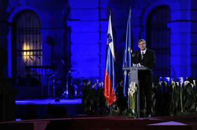 Predsednik republike dr. Danilo Türk se je udeležil osrednje počastitve dneva državnosti in 20. obletnice samostojnosti Republike Slovenije, kjer je nastopil kot slavnostni govornik (foto: Nebojša Tejić/STA)