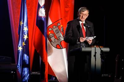 Predsednik republike dr. Danilo Türk se je udeležil osrednje slovesnosti ob dnevu Rudolfa Maistra (foto: Stanko Gruden/STA)