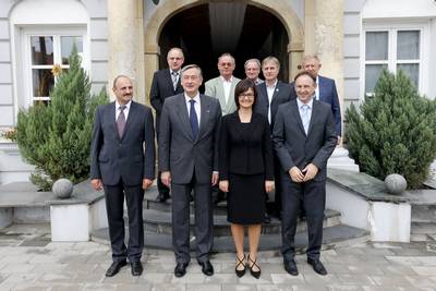 Predsednik republike dr. Danilo Türk se je srečal z županjo Občine Ljutomer mag. Olgo Karba in predstavniki Občine Ljutomer (foto: Stanko Gruden/STA)