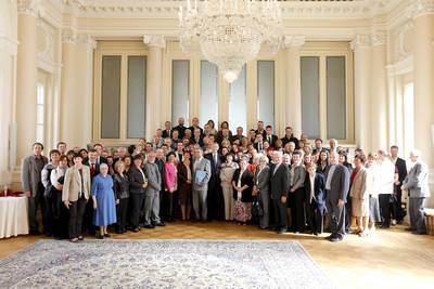 Predsednik republike dr. Danilo Türk je z Redom za zasluge odlikoval Imreta Jerebica (foto: Stanko Gruden/STA)