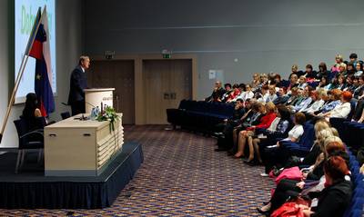 Predsednik republike dr. Danilo Türk se je udeležil odprtja 20. kongresa poslovnih asistentk, sekretark in tajnic (foto: Stanko Gruden/STA)