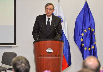 Predsednik republike dr. Danilo Türk se je udeležil slavnostne akademije ob 130. obletnici slovenske psihiatrije in prve psihiatrične bolnišnice v Sloveniji (foto: Nebojša Tejić/STA)