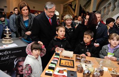 Predsednik republike dr. Danilo Türk se je udeležil prireditve Festival čokolade (foto: Nebojša Tejić/STA)