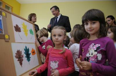 Predsednik republike dr. Danilo Türk je obiskal Vrtec Otona Župančiča Slovenska Bistrica – enota Pragersko (foto: Nebojša Tejić/STA)