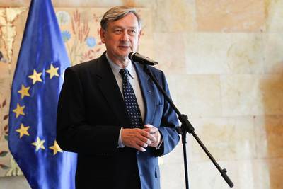 Predsednik republike dr. Danilo Türk je sprejel specialne olimpijce Slovenije pred udeležbo na Poletnih svetovnih igrah Atene 2011 (foto: Stanko Gruden/STA)