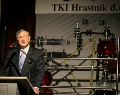 Predsednik republike dr. Danilo Türk se je udeležil slovesnosti ob 150. obletnici družbe TKI Hrastnik (foto: Daniel Novakovič/STA)